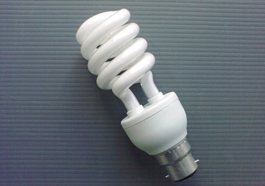 Half spiral energy-saving lamp